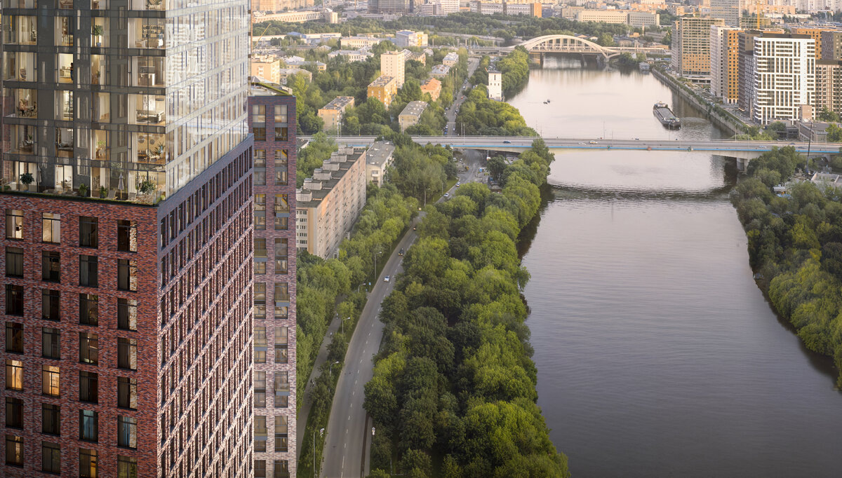 Вид из окон квартир Level Причальный остается потрясающим в любое время дня