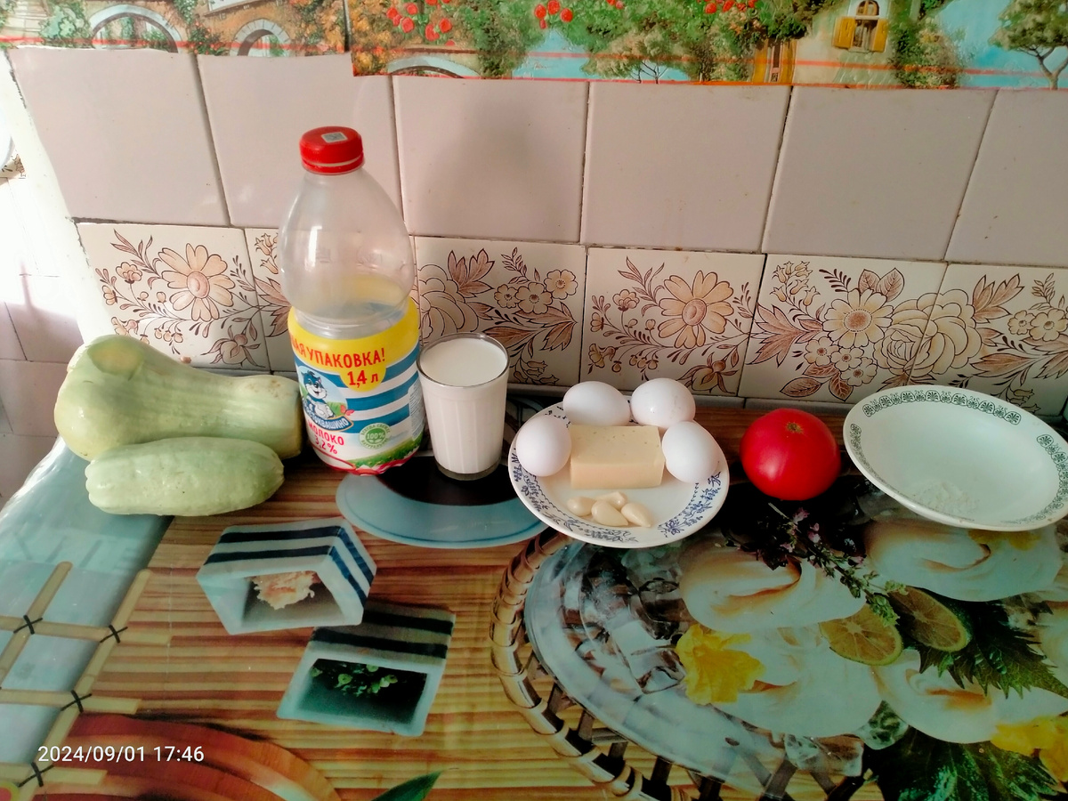 Необходимые продукты для приготовления запеканки