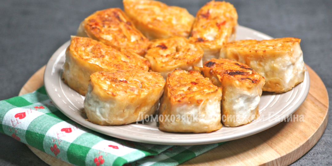 Жареные рулетики с мясным фаршем