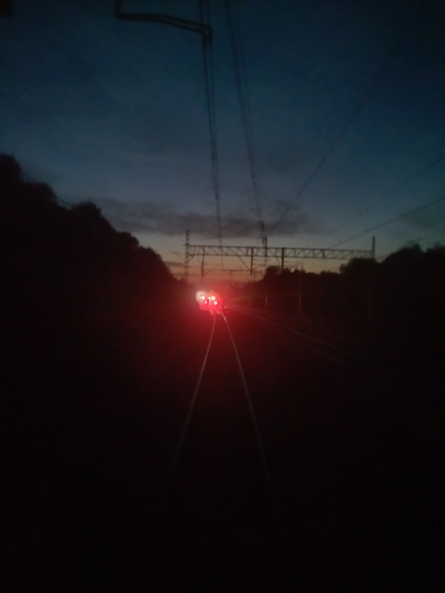 Из окна последнего вагона