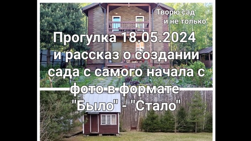 Творю сад. Прогулка 18.05.2024 и рассказ о создании сада