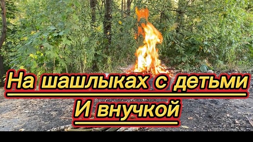 На шашлыках с детьми и внучкой!