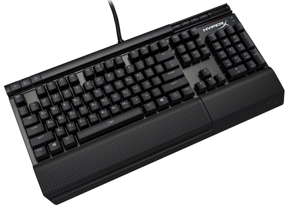 HyperX Alloy Elite Cherry MX Red — это механическая клавиатура, которая отличается высоким качеством, прочностью и технологичностью. Она оснащена немецкими переключателями Cherry MX Red, которые обеспечивают мягкий и плавный ход, небольшой до срабатывания и лёгкий тактильный отклик. Ресурс механизма составляет до 50 миллионов нажатий. Клавиатура имеет цельную стальную раму, что обеспечивает надёжность и устойчивость. Также есть встроенная память, позволяющая сохранять настройки до трёх профилей.