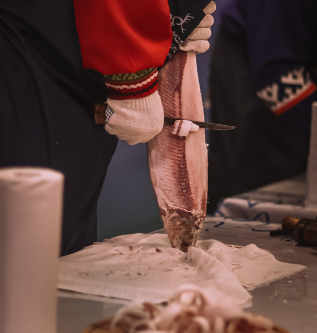 Строганина из щокура