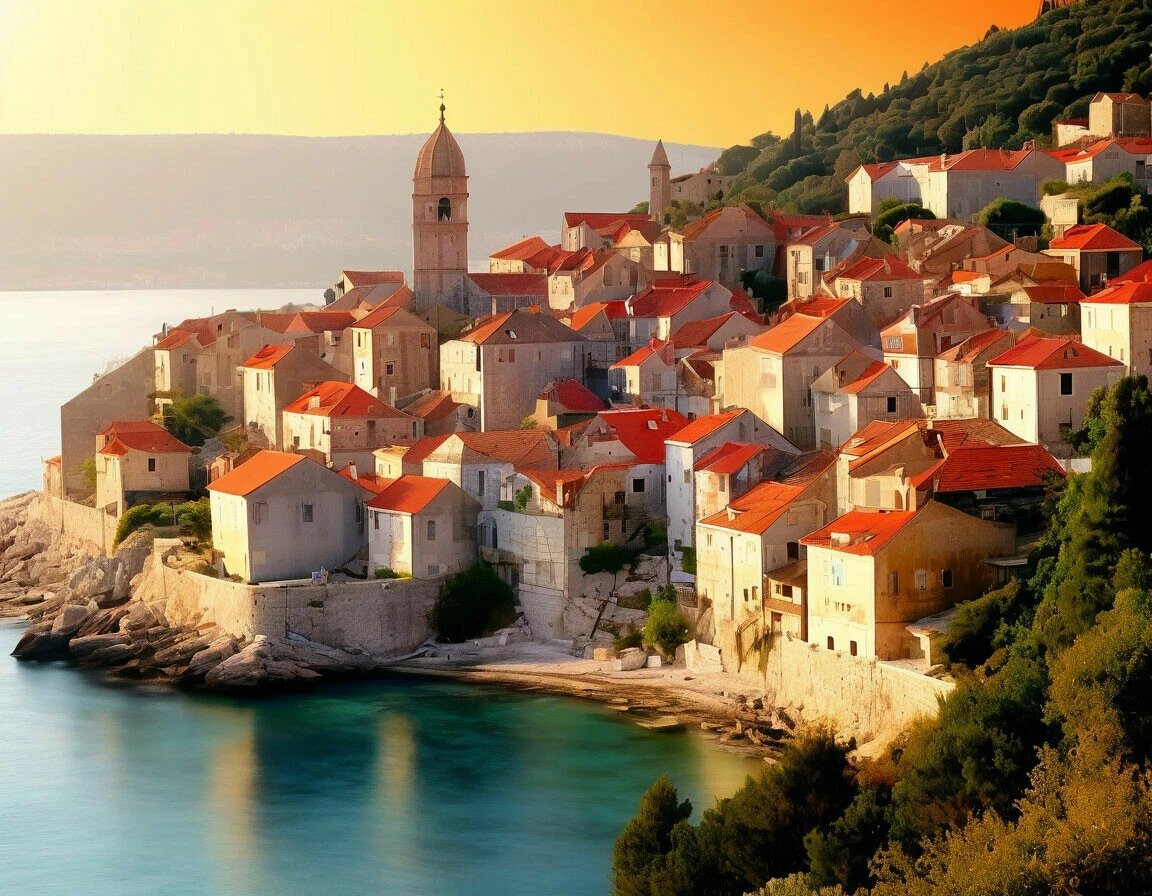 пейзаж в Хорватии