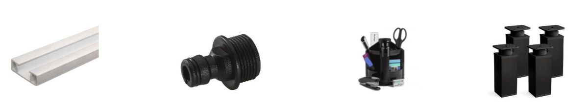 Примеры изделий из переработанного пластика 