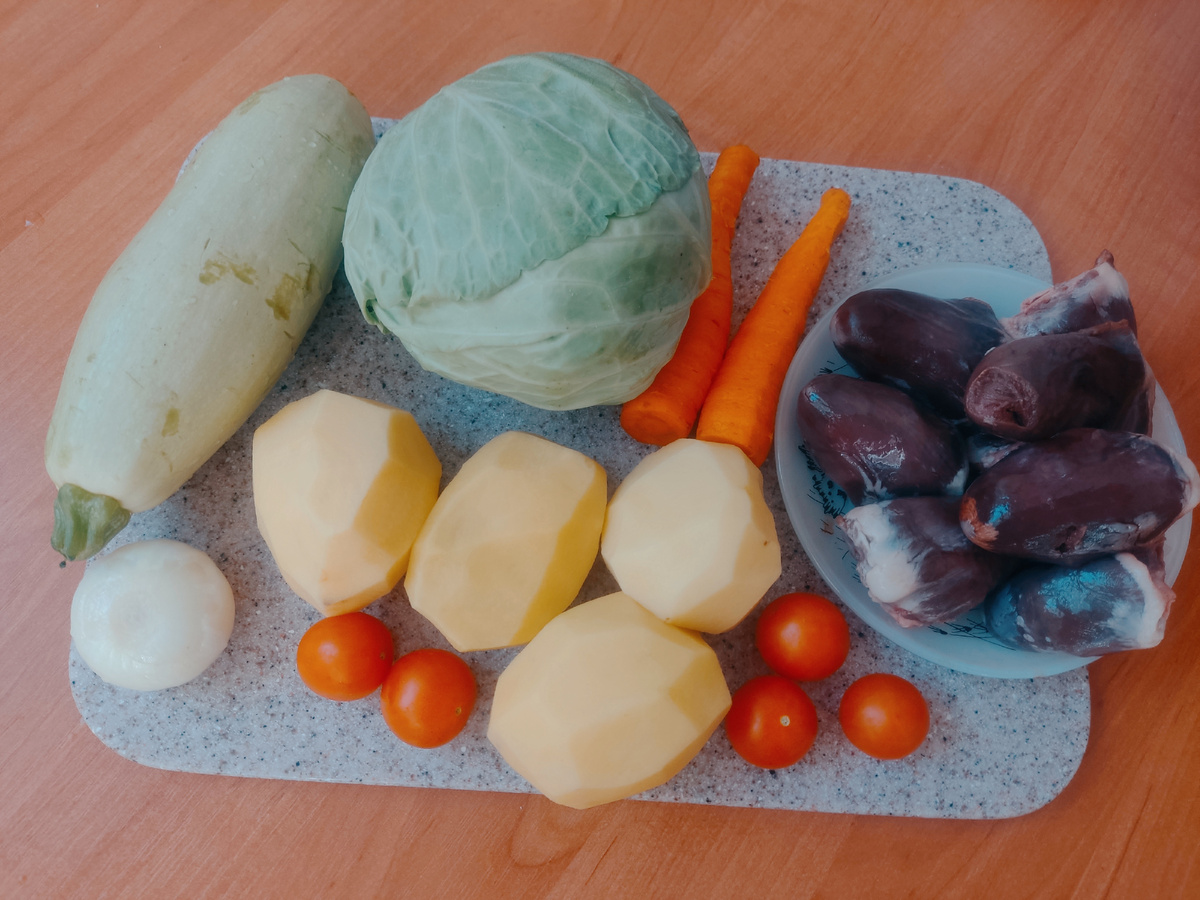 Набор продуктов для рагу