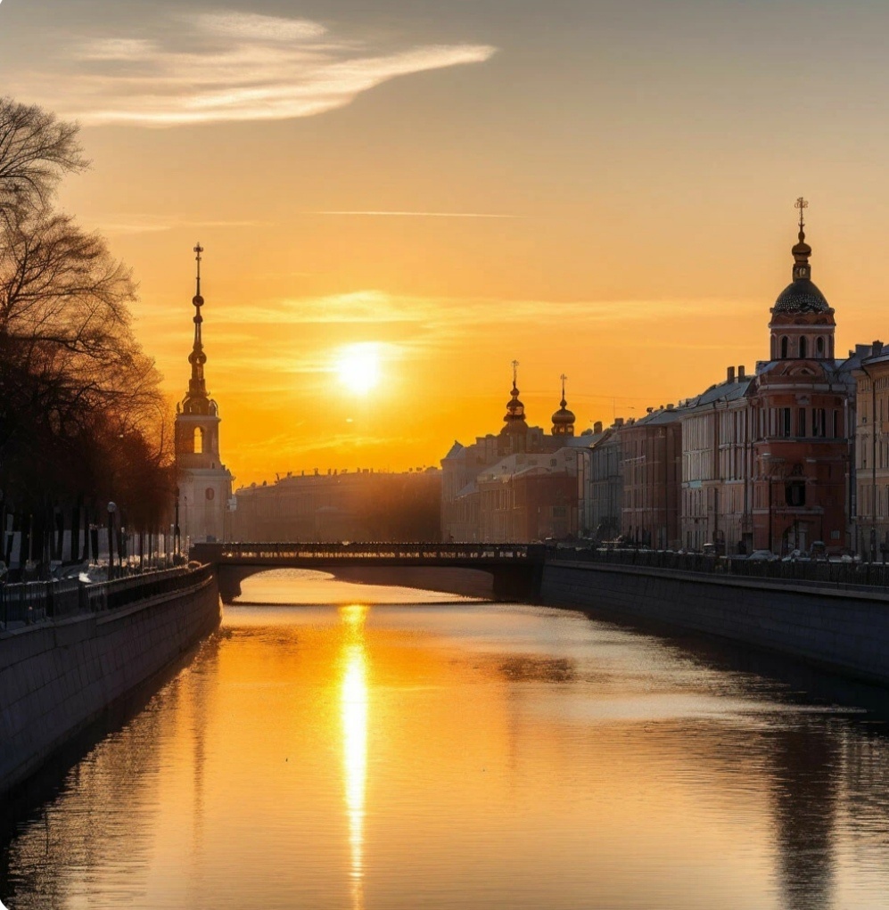 Белые ночи Санкт-Петербурга от нейросети. Красота! 
