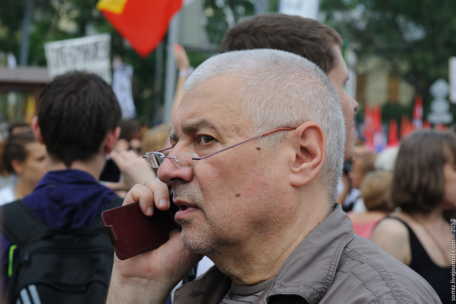 Глеб Павловский на оппозиционном митинге в Москве. 12 июня 2012 года.