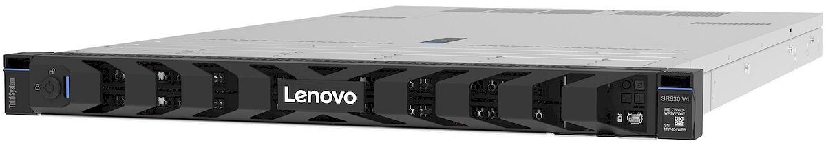 Lenovo ThinkSystem SR630 V4 вид слева с фальш-панелью