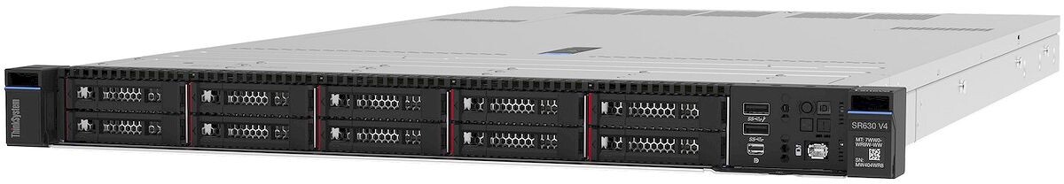 Lenovo ThinkSystem SR630 V4 вид слева без фальш-панели