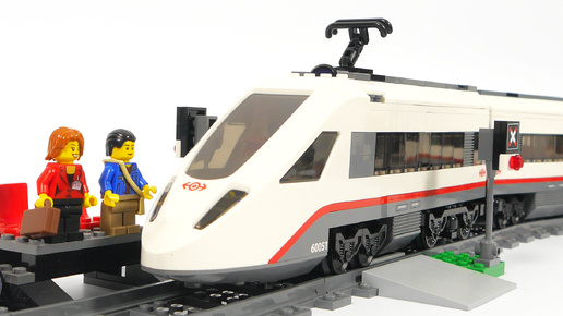 Собираем Скоростной пассажирский поезд из LEGO - конструктор Lego City 60051 High-speed Passenger Train