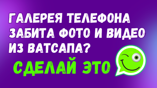 Как Отключить Загрузку Медиа Из Ватсапа В Галерею Телефона