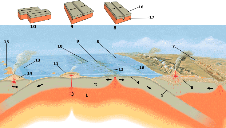 USGS/USGov, modified by Eurico Zimbres / Wikipedia📷Литосферные плиты