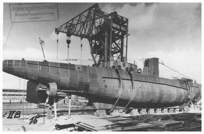 Немецкая подлодка U-11 со стелс-покрытием "Фафнир" 