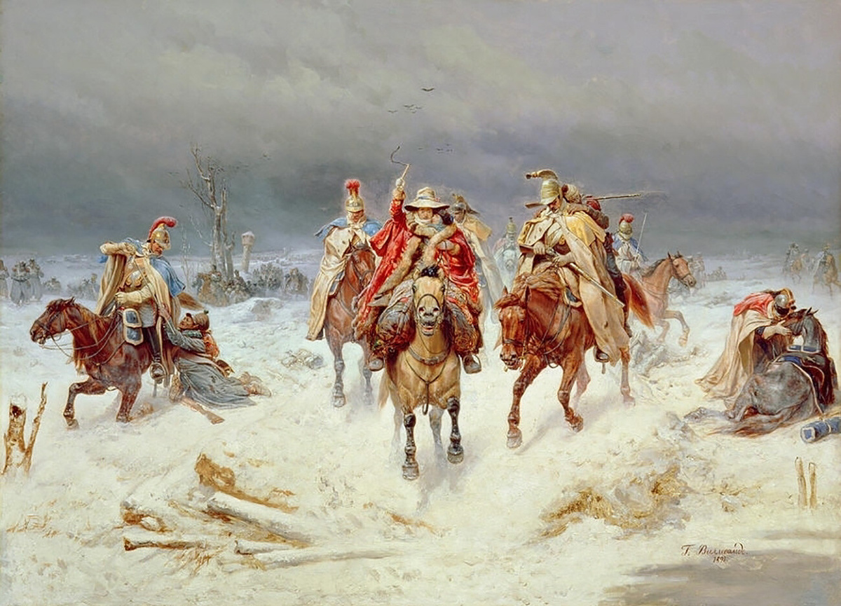 Бегство французов из России в 1812 году.
Bogdan Willewalde/Иркутский областной художественный музей