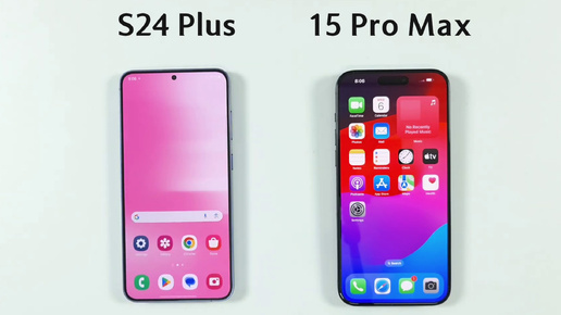 Тест скорости Samsung S24 Plus vs iPhone 15 Pro Max