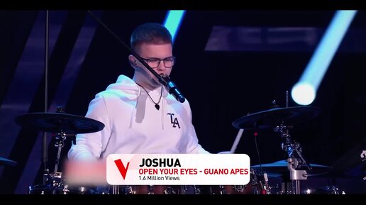 A very cool performance of their famous track by an unknown guy named Joshua. It is clear that he was preparing for the performance ...