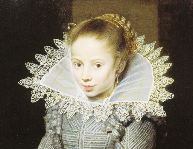 "Портрет девочки за вёрджинелом", Корнелиса де Вос, ок. 1624-25. (с) Из частной коллекции. Деталь.