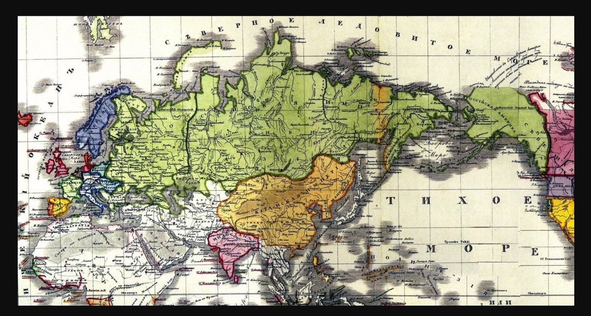 Карта Российской Империи 1850г 