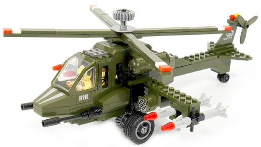 Собираем военный вертолет из LEGO - конструктор Enlighten Brick Combat Zones 818 Helicopter