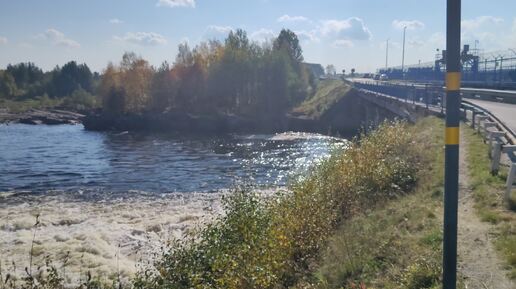 Беломорская ГЭС , водосброс.