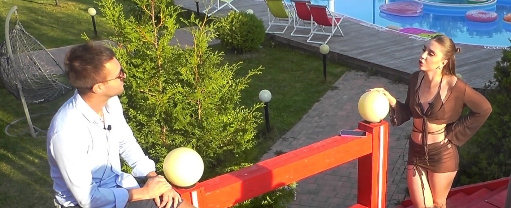 Алексей Безус и Катя Квашникова (фото из эфира на «Okko»)