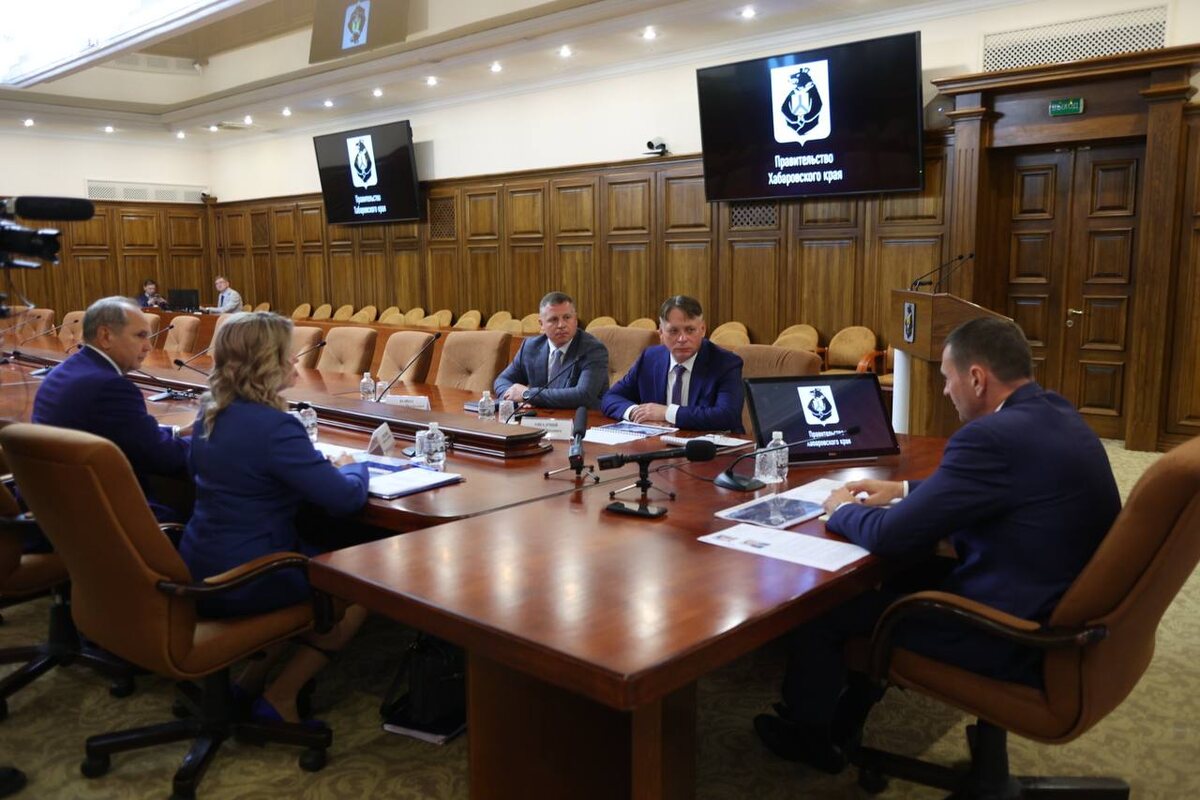 Рабочая встреча в Хабаровске Председателя Правления Системного оператора Федора Опадчего и врио главы региона Дмитрия Демешина