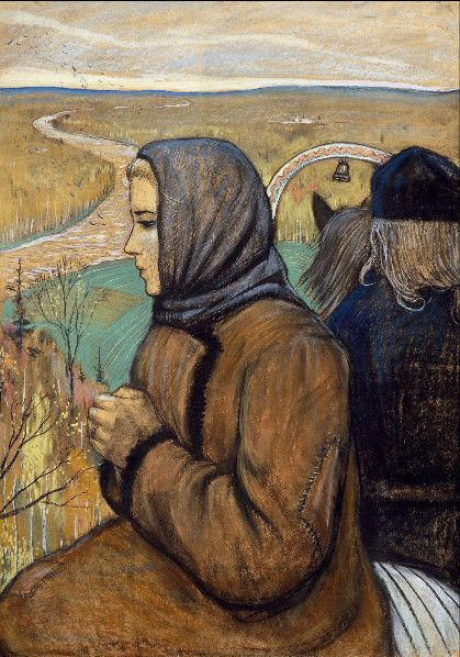 Возвращение Дуни 1963 год Иллюстрация к роману П.И. Мельникова-Печерского "На горах".