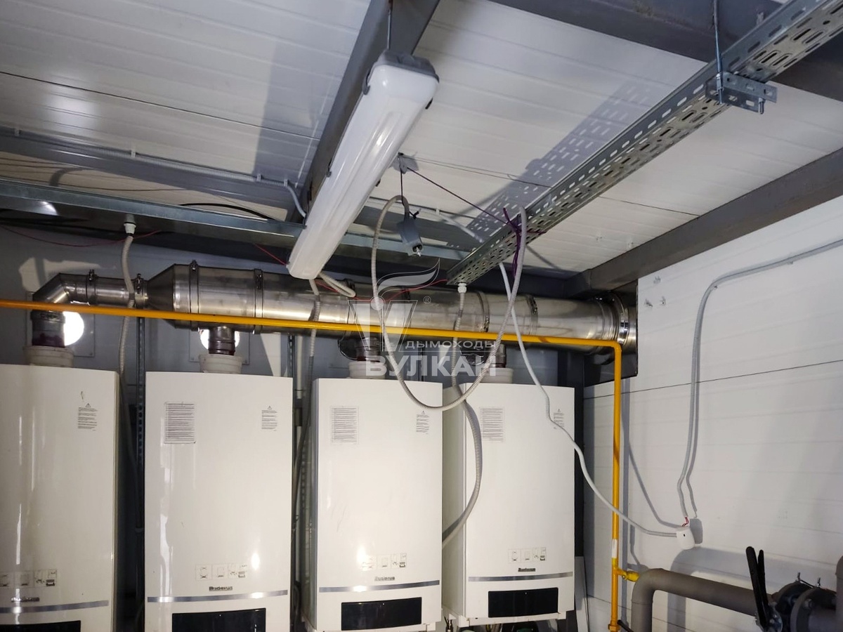 Система дымоходов "Вулкан" на "Выборгском Молочном Комбинате"