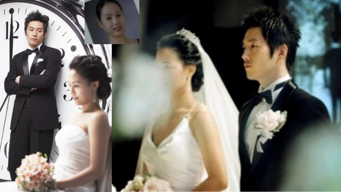 Чан Хёк с женой, фото со свадьбы и портрет жены не знаю откуда)))