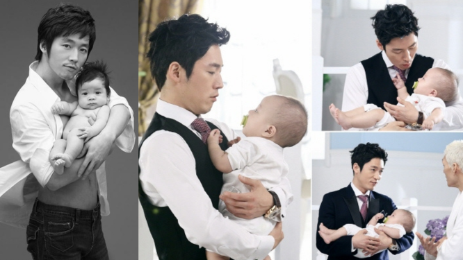 Чан Хёк с детьми, не своими, но когда ребенок закапризничал, все растерялись, а он успокоил)))