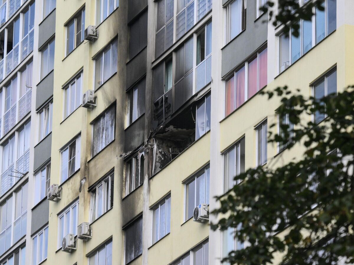    Последствия атаки БПЛА в Раменском© РИА Новости / Илья Питалев