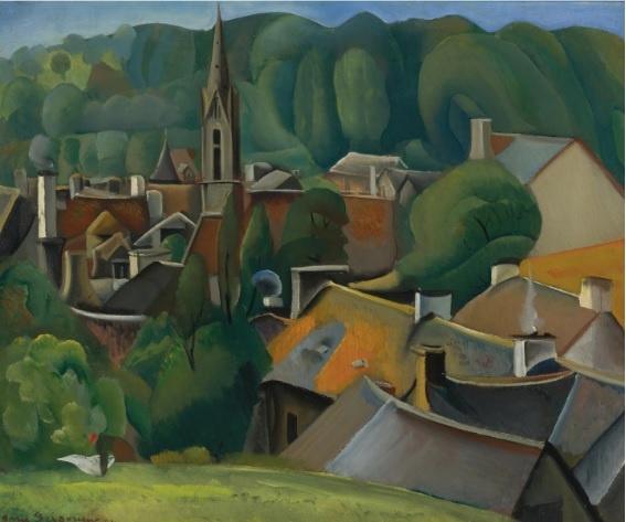 Борис Григорьев. Понт Авен. Вечер. 1924