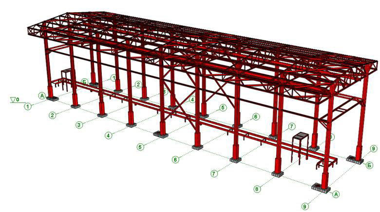 Крановая эстакада с навесом