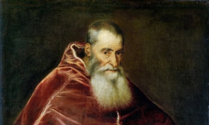 Деталь портрета папы Павла III, 1543 г., работы Тициана. (National Museum of Capodimonte, Naples, Italy. Public Domain)