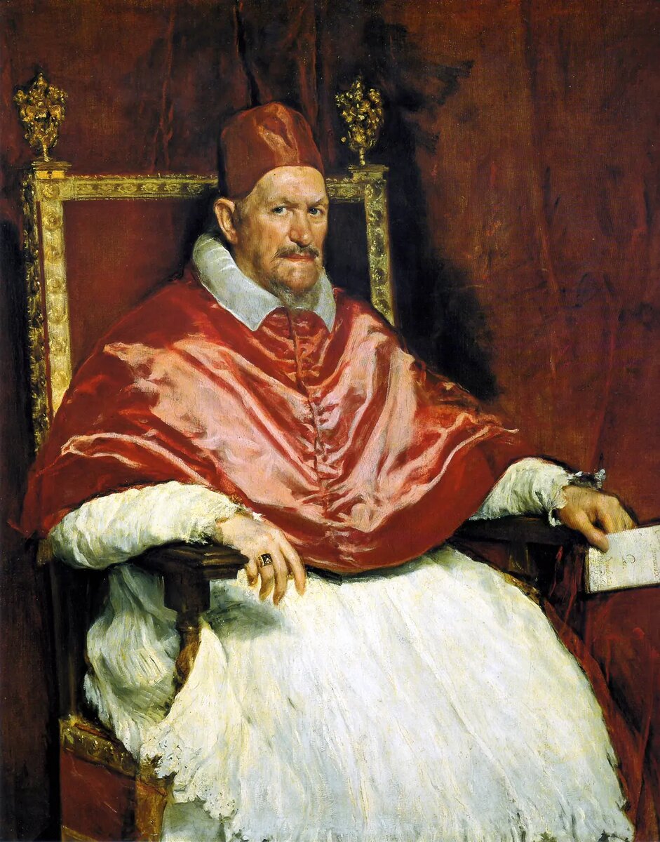Портрет папы Иннокентия X, 1649–1650, Диего Веласкес. Масло на холсте; 55,5 дюйма на 46,8 дюйма. Галерея Дориа Памфили, Рим. (Public Domain)