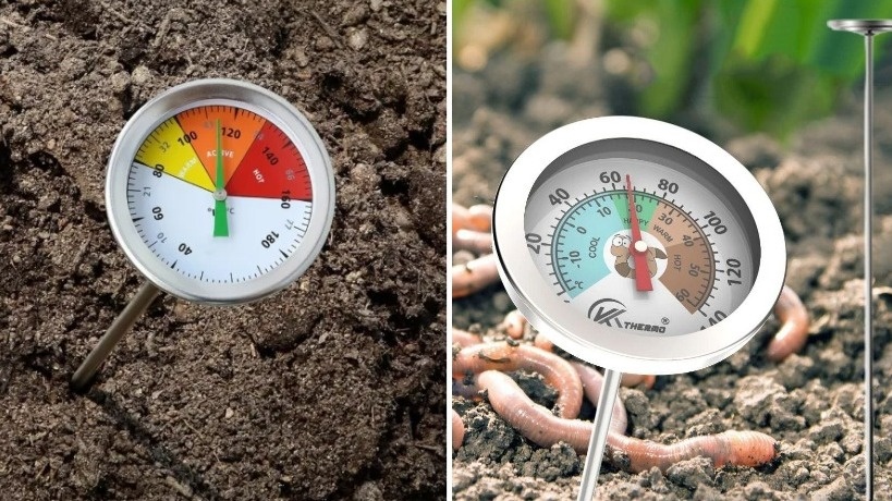 Температура внутри кучи быстрого компоста может достигать 70°C. 