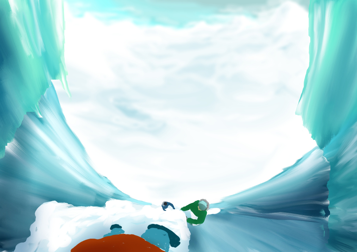 Мы карабкаемся по ледяной скале