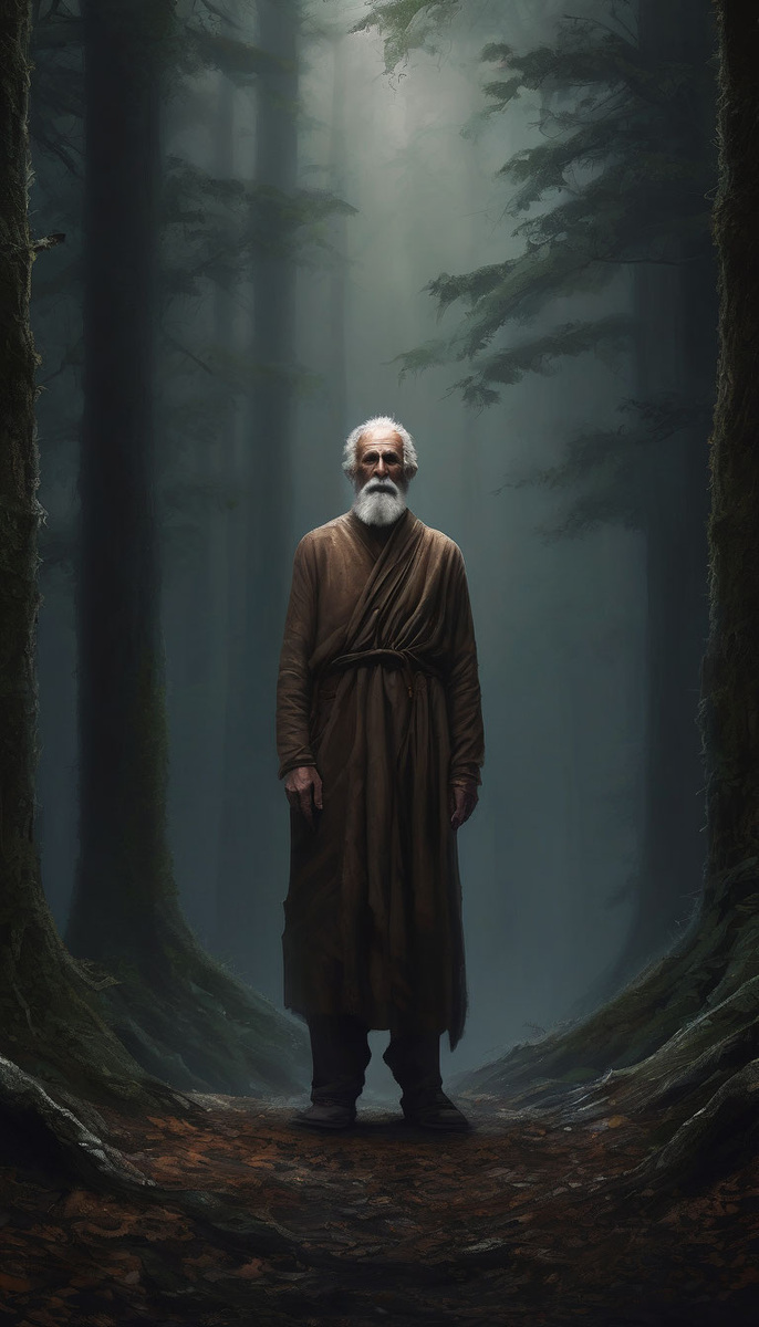 Кстати, картинку тоже выдала нейросеть, всего по двум словам: старик и лес. Это до чего же техника дошла!