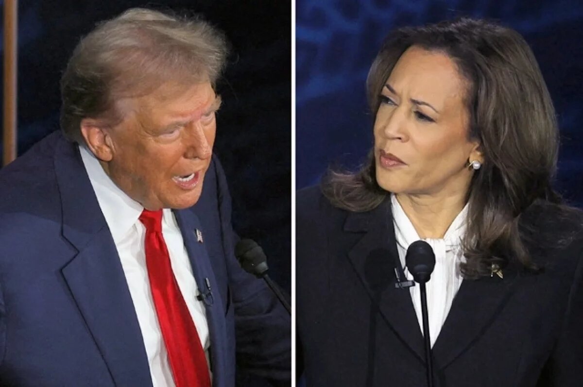    Кандидат в президенты от Республиканской партии, бывший президент США Дональд Трамп и кандидат в президенты от Демократической партии, вице-президент США Камала Харрис.