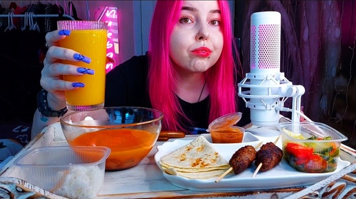 Том ям и люля кебаб мукбанг/еда на камеру/болталка/mukbang