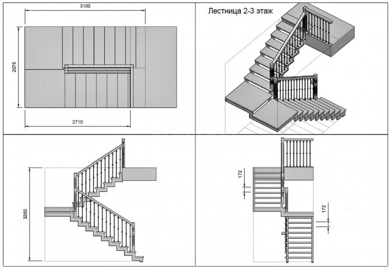 Визуализация лестничного проема