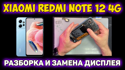 ✅Xiaomi Redmi Note 12 4G (23021RAA2Y) - РАЗБОРКА И РЕМОНТ / ЗАМЕНА ДИСПЛЕЯ