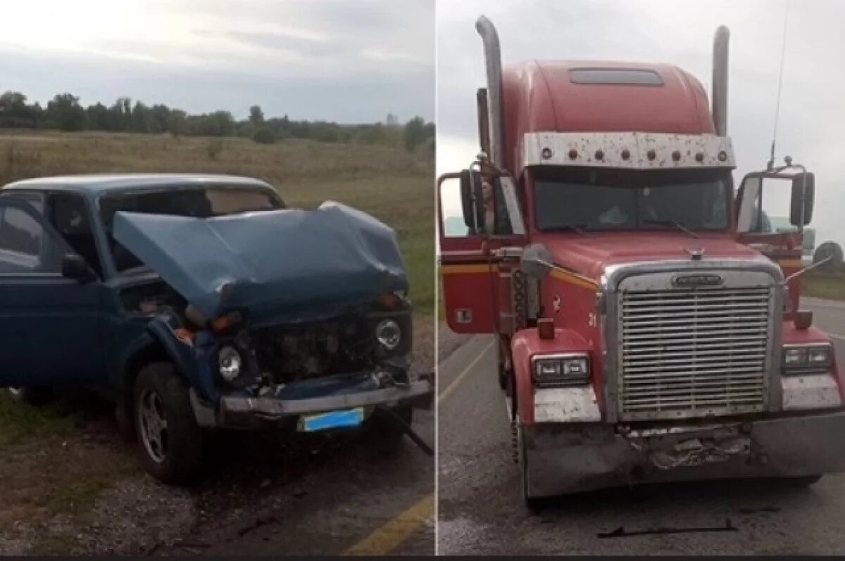    В Самарской области в лобовом ДТП фурой смяла «Ниву»