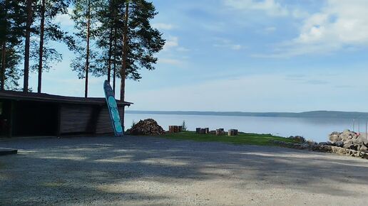 Утро в загородном комплексе Малая медвежка. Онежское озеро Медвежьегорск.