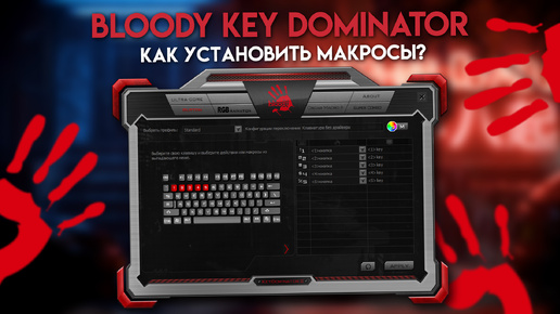 Установить макросы на клавиатуру Bloody (Key Dominator).