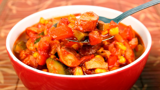    30 минут на кухне: рагу из тыквы и кабачков с грибами и соусом лечо Андрей Соколов