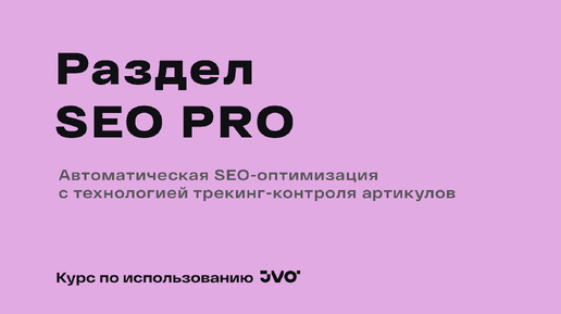 Урок №13. Раздел SEO PRO