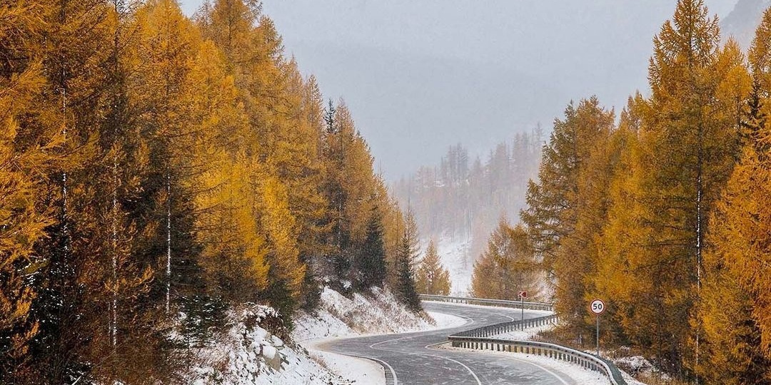 Слияние осени и зимы: 10 фотографий, как осень уступает место зиме на Алтае